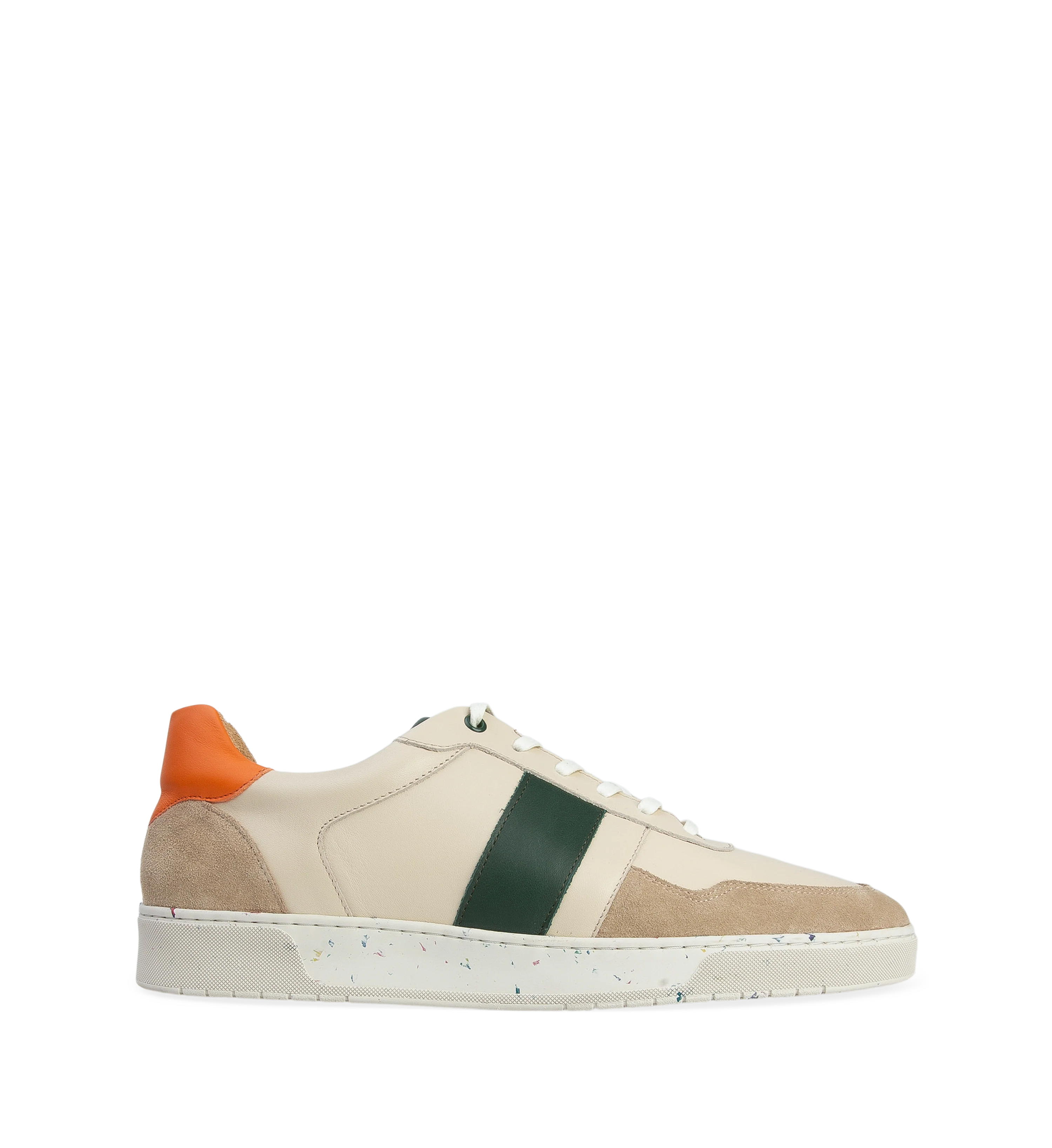 Caesium Ecru Leather Sneakers