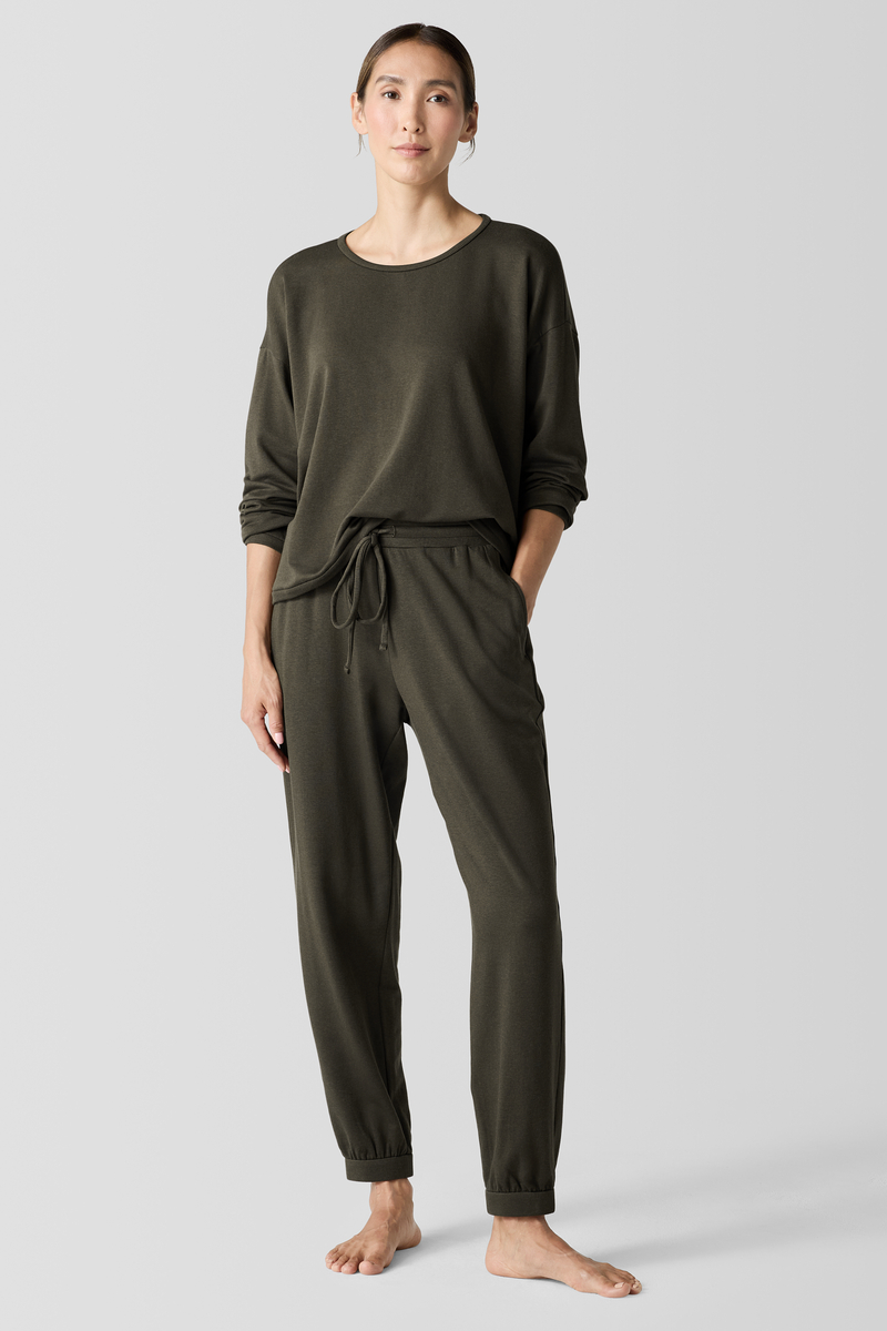Cozy Brushed Terry Hug Box-Top | eileen fisher outlet
