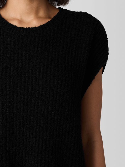 Cotton Fluff Crew Neck Vest | eileen fisher outlet