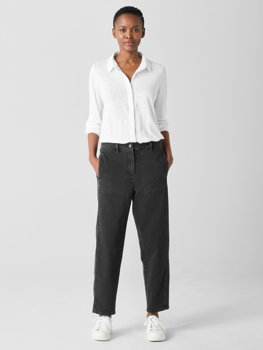 Cotton Stretch DenimLantern Jean | eileen fisher outlet
