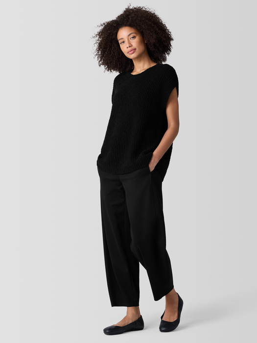 Cotton Fluff Crew Neck Vest | eileen fisher outlet