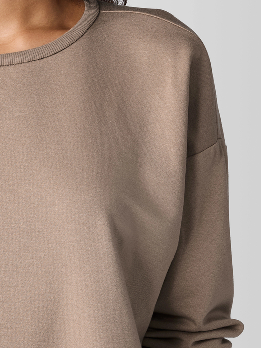 Cozy Brushed Terry Hug Box-Top | eileen fisher outlet