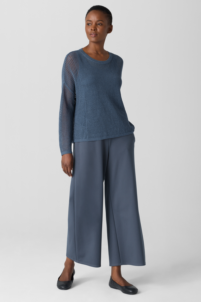 Cotton Fluff Crew Neck Vest | eileen fisher outlet