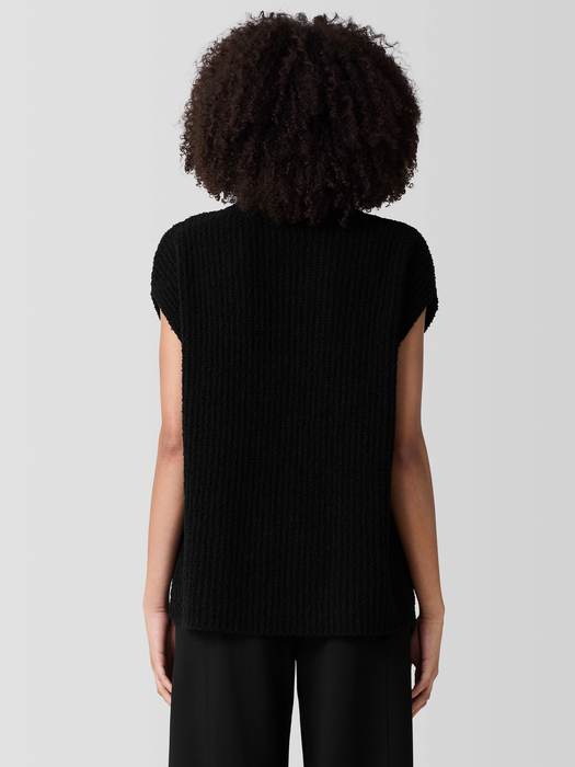 Cotton Fluff Crew Neck Vest | eileen fisher outlet
