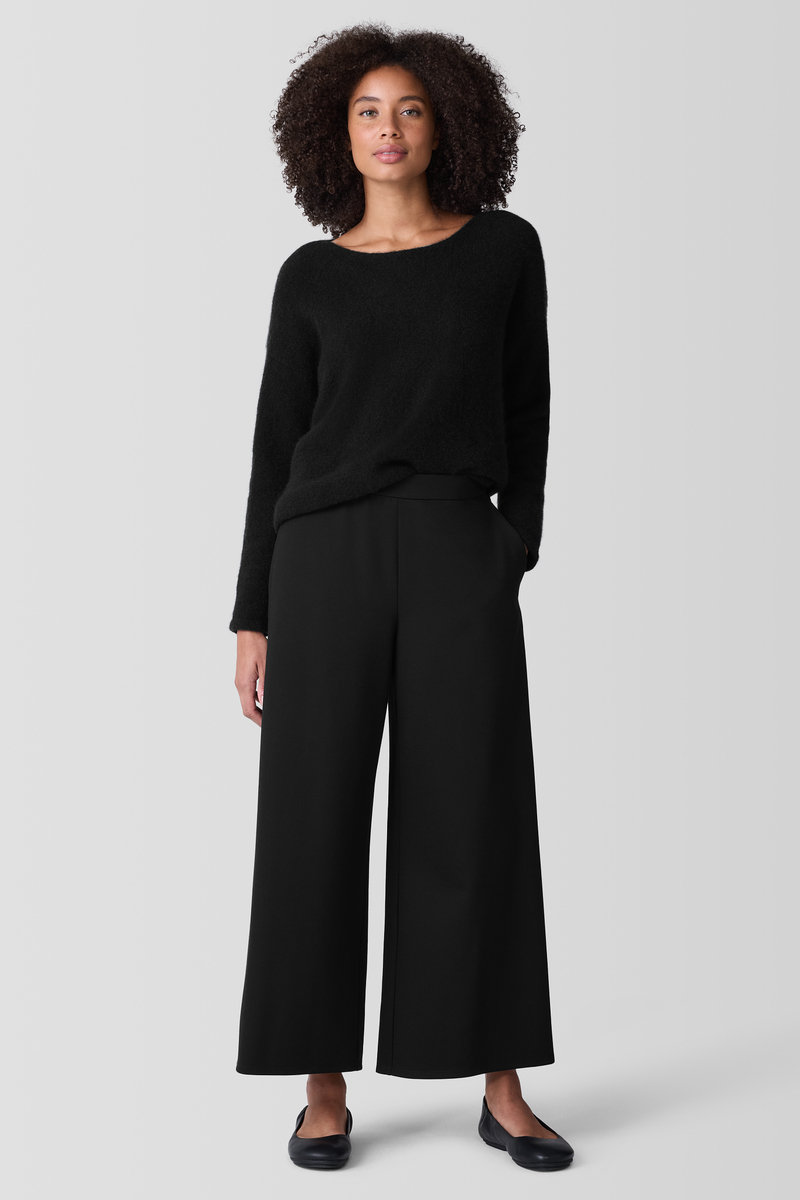 Fringed Organic Cotton Crew Neck Top | eileen fisher outlet