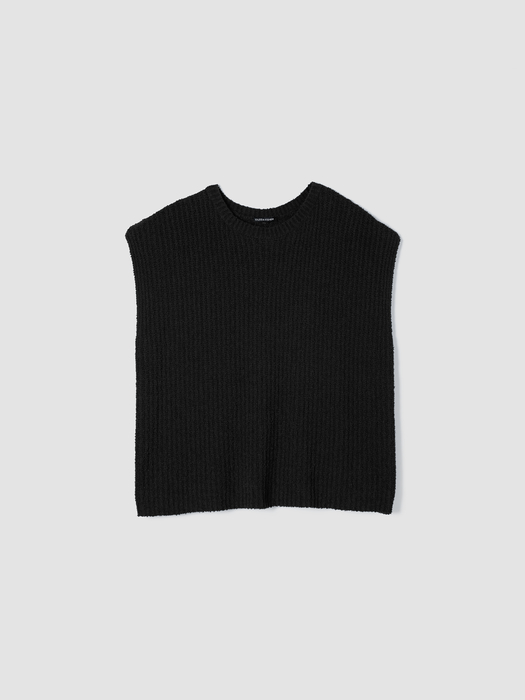 Cotton Fluff Crew Neck Vest | eileen fisher outlet