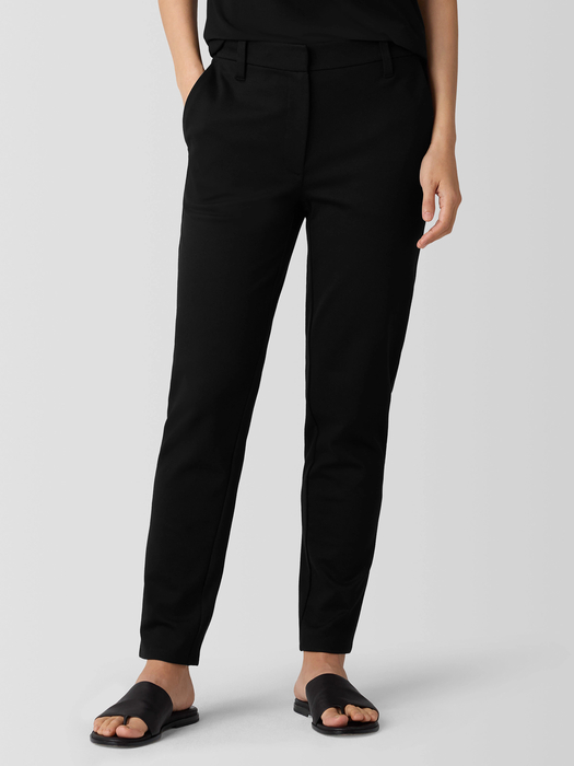 Washable Flex Ponte Tapered Trouser Pant | eileen fisher outlet