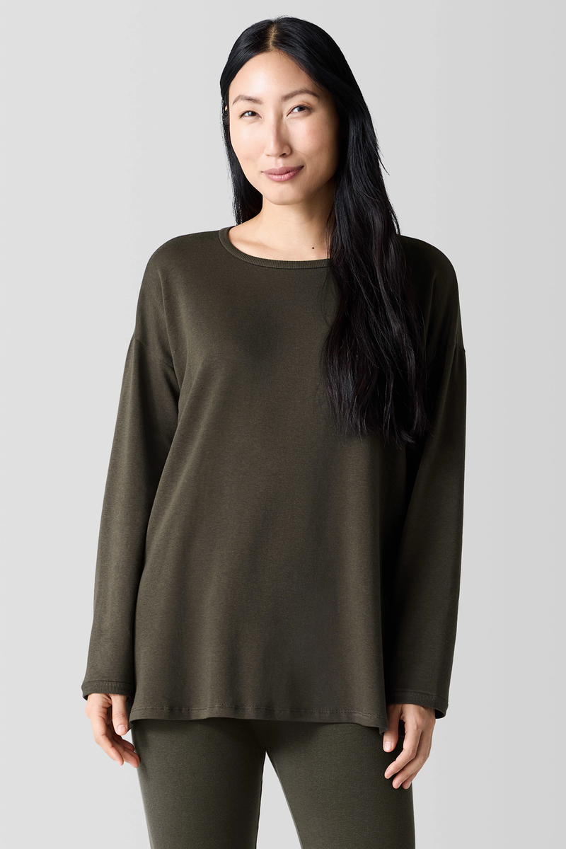 Cozy Brushed Terry Hug High-Waisted Leggings | eileen fisher outlet