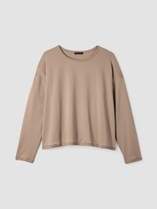 Cozy Brushed Terry Hug Box-Top | eileen fisher outlet