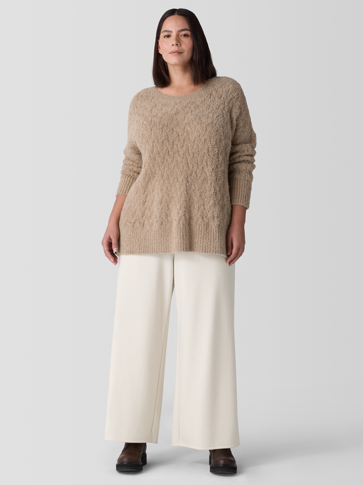 Fringed Organic Cotton Crew Neck Top | eileen fisher outlet