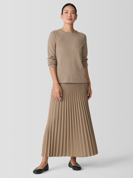 Woven Wool Silk A-Line Skirt | eileen fisher outlet