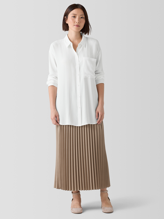 Woven Wool Silk A-Line Skirt | eileen fisher outlet