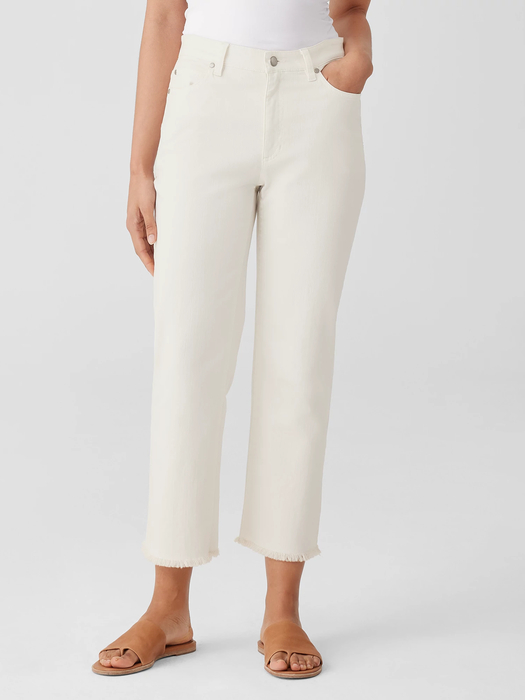 Undyed Organic Cotton Denim Straight Jean | eileen fisher outlet