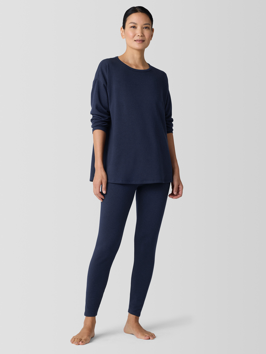 Cozy Brushed Terry Hug High-Waisted Leggings | eileen fisher outlet