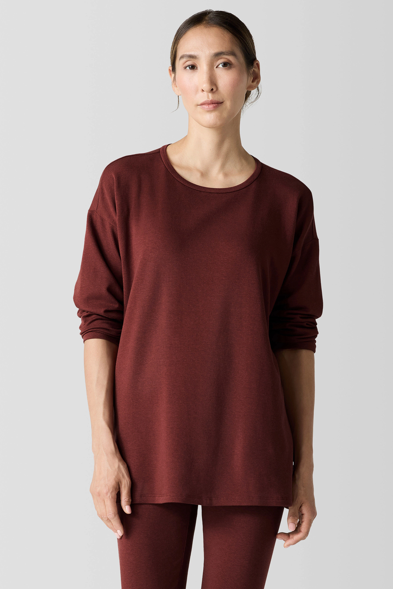 Cozy Brushed Terry Hug High-Waisted Leggings | eileen fisher outlet