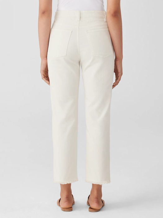 Undyed Organic Cotton Denim Straight Jean | eileen fisher outlet