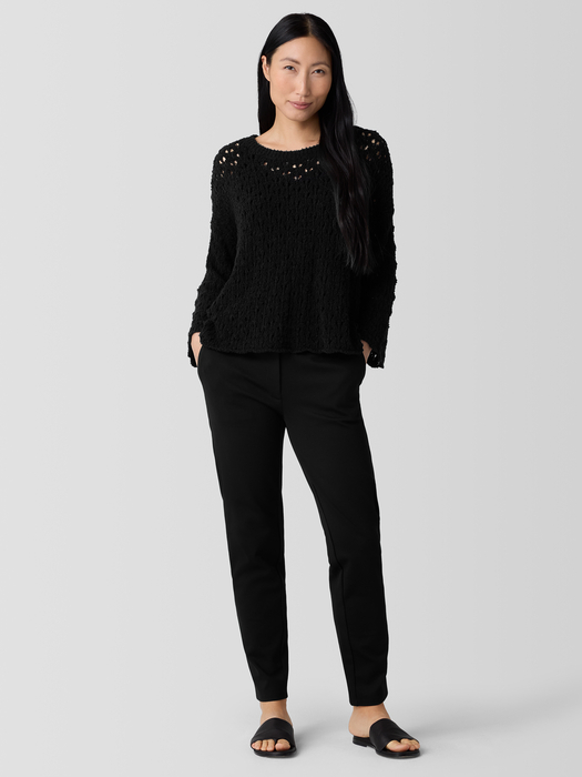 Washable Flex Ponte Tapered Trouser Pant | eileen fisher outlet