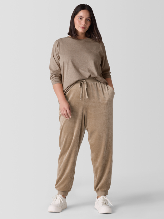 Mélange Fine Organic Cotton JerseyLong-Sleeve Tee | eileen fisher outlet