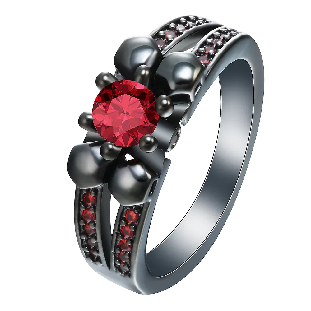 Kupfer eingelegt Zircon Ring Männer und Frauen Ringe