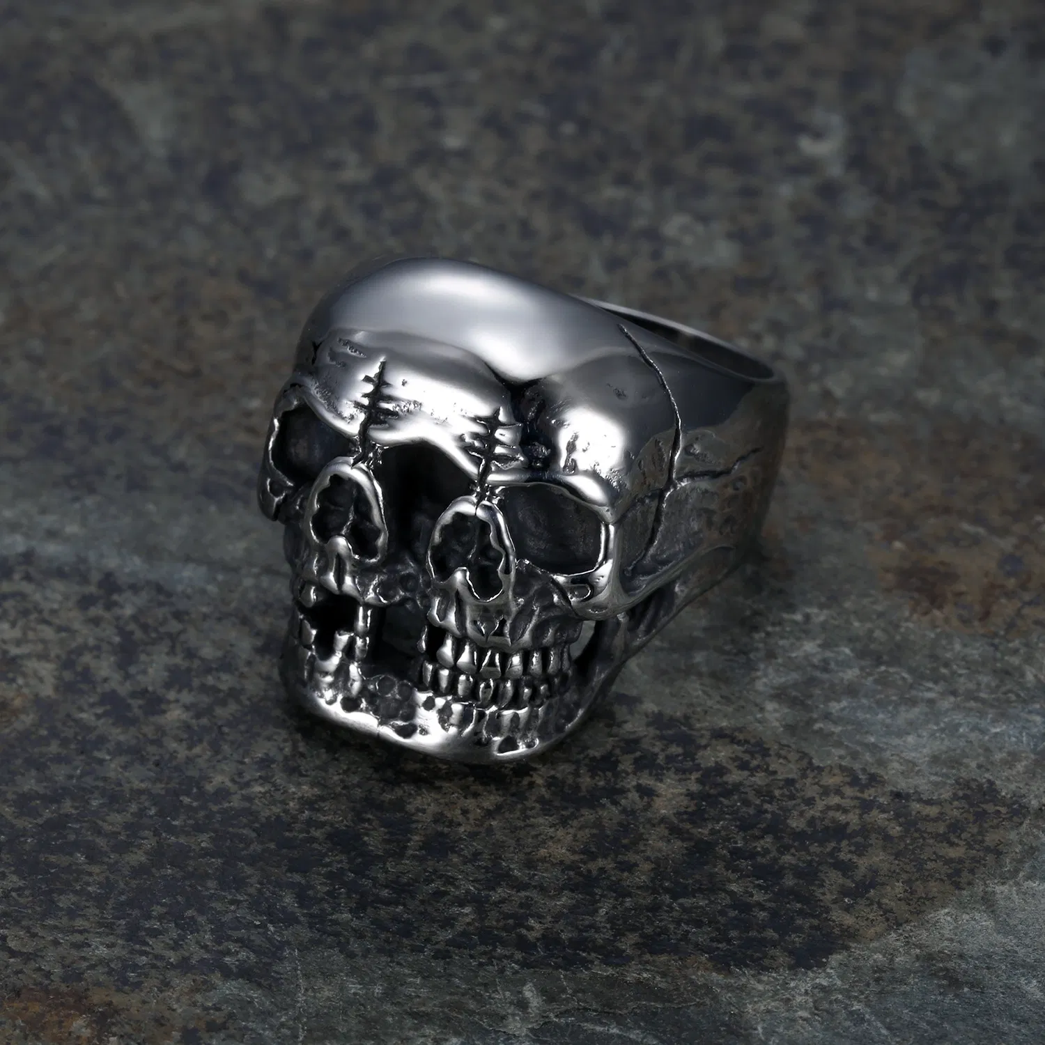Halloween Ghost Head Titanium Stahl Männer Ring