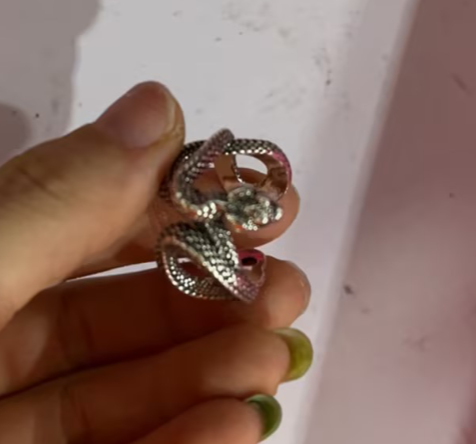 Drei-dimensionale Schlange Ring Zodiac Handmade Männer