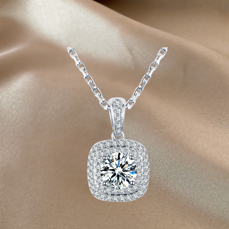 Weiß Cubic Zirkonia Anhänger Mode Vielseitiges Halskette