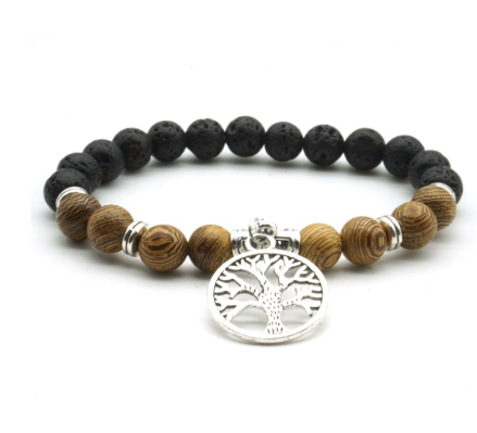 Handgewebtes rotes Seil Baum des Lebens Armband