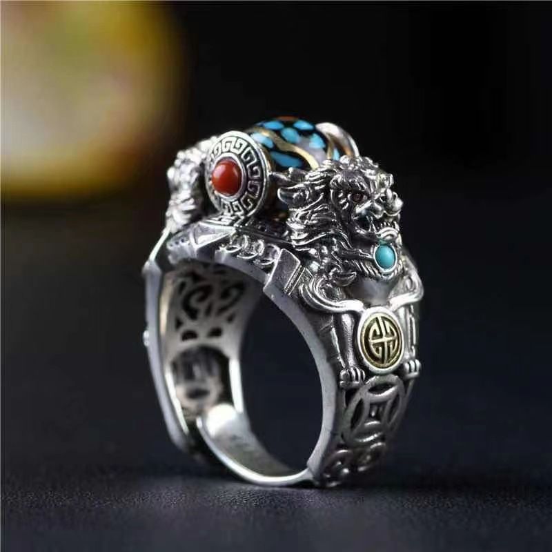 Handgemachter Ring mit chinesischem Stil und ethnischem Stil