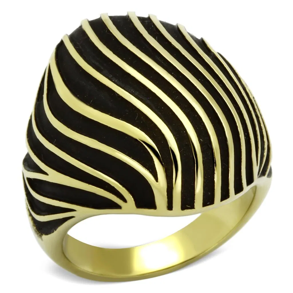 TK1037 - IP Gold (Ionenbeschichtung) Edelstahlring ohne Stein