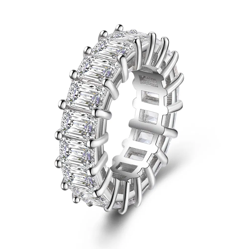 Neue Mode einfacher transparenter halber Kreis Quadrat Ring