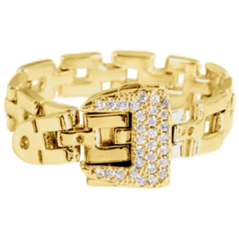 Persönlichkeit Trendy Soft Chain Belt Buckle Ring für Frauen