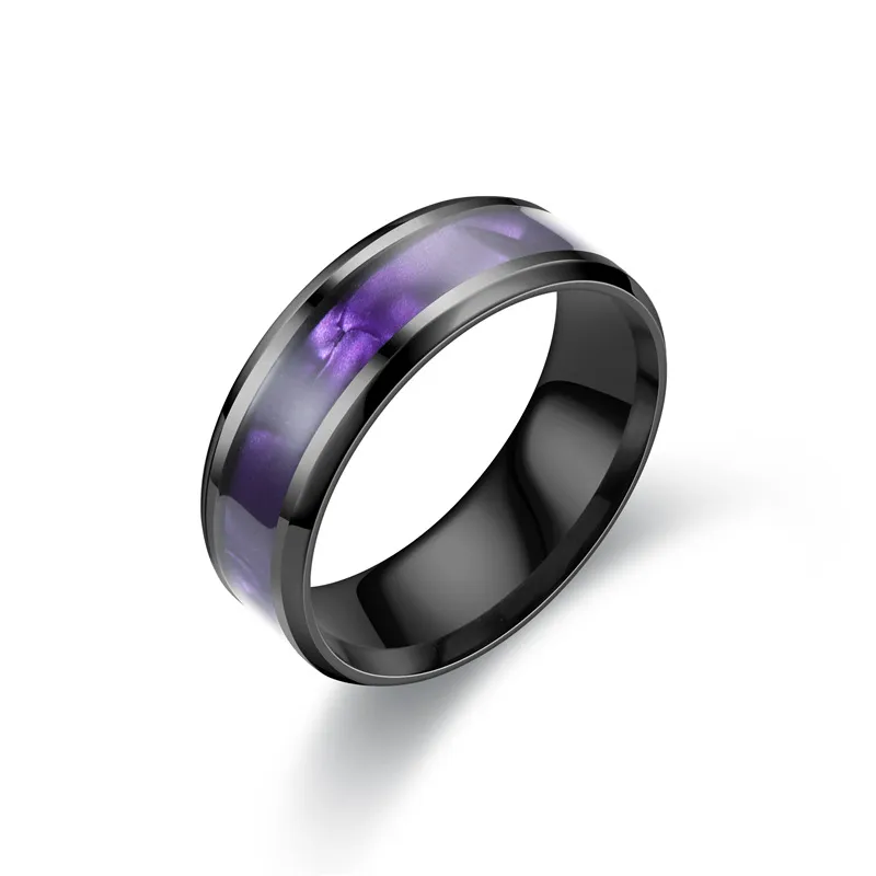 Classic Black Stainless Steel Couple Ring für Männer