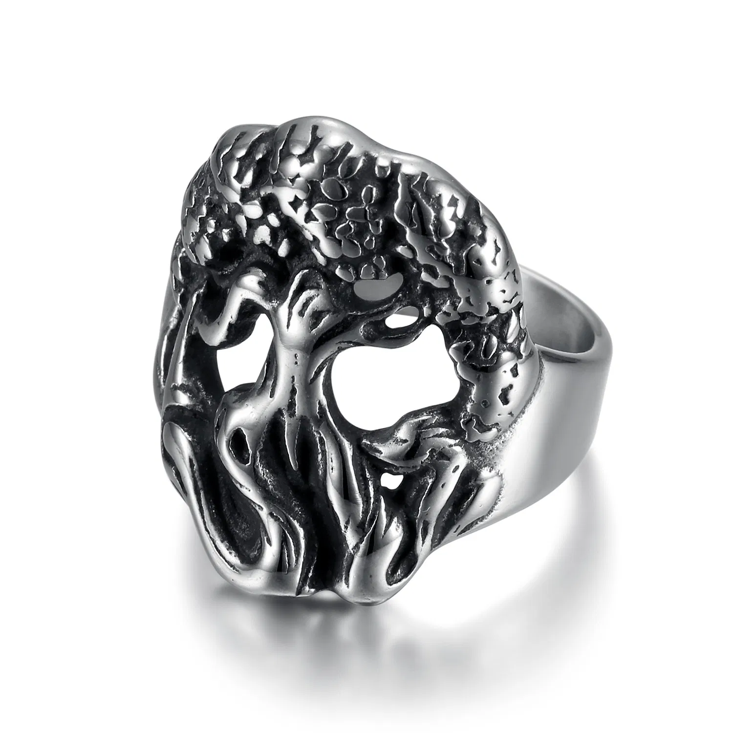 Baum des Lebens Form religiöse Totem Titan Ring