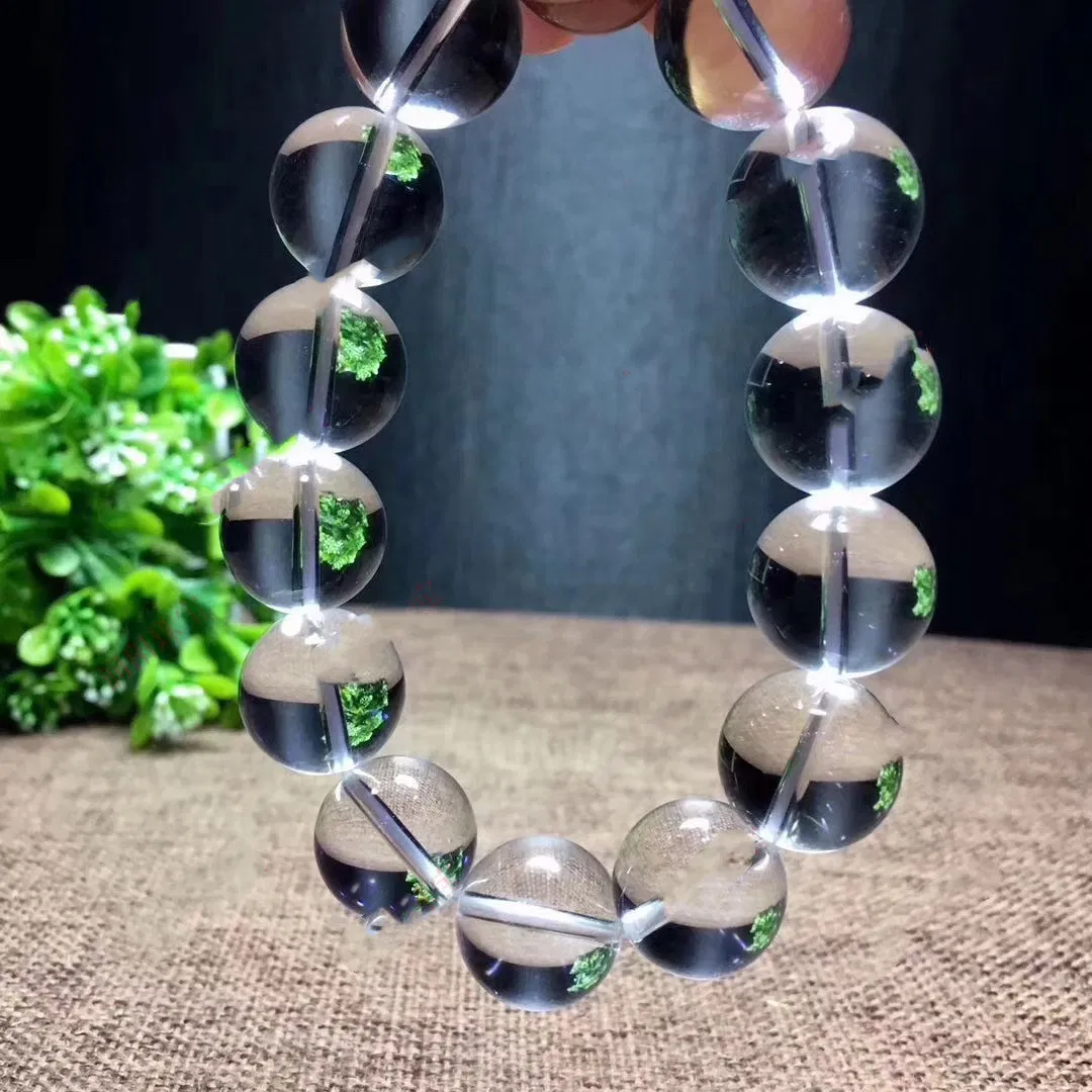 Natürliche weiße Kristall Single Circle Armband