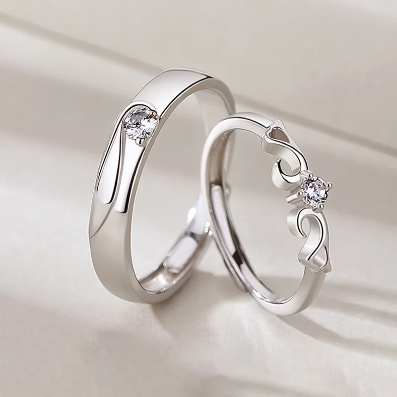 Vielseitige Männer und Frauen Pair Ringe Vielseitige Mode Accessoires