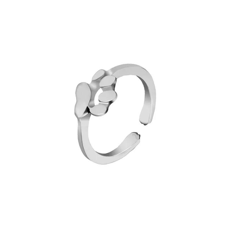 Europäische und amerikanische Mode Holled-out Dog 's Paw Mode Damen Ring Accessoires