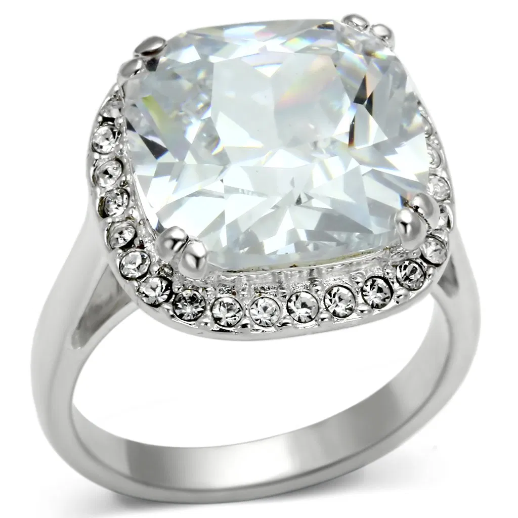 LOS561 - Silber 925 Sterling Silber Ring mit AAA Grad CZ in Clear