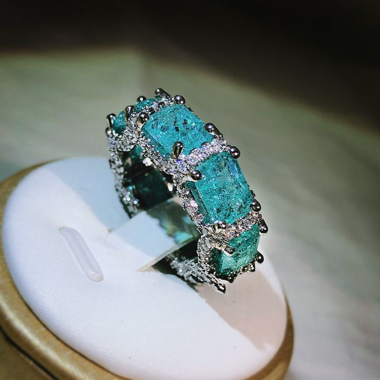 Couture Schmuck Set mit Aquamarine Topaz Ring