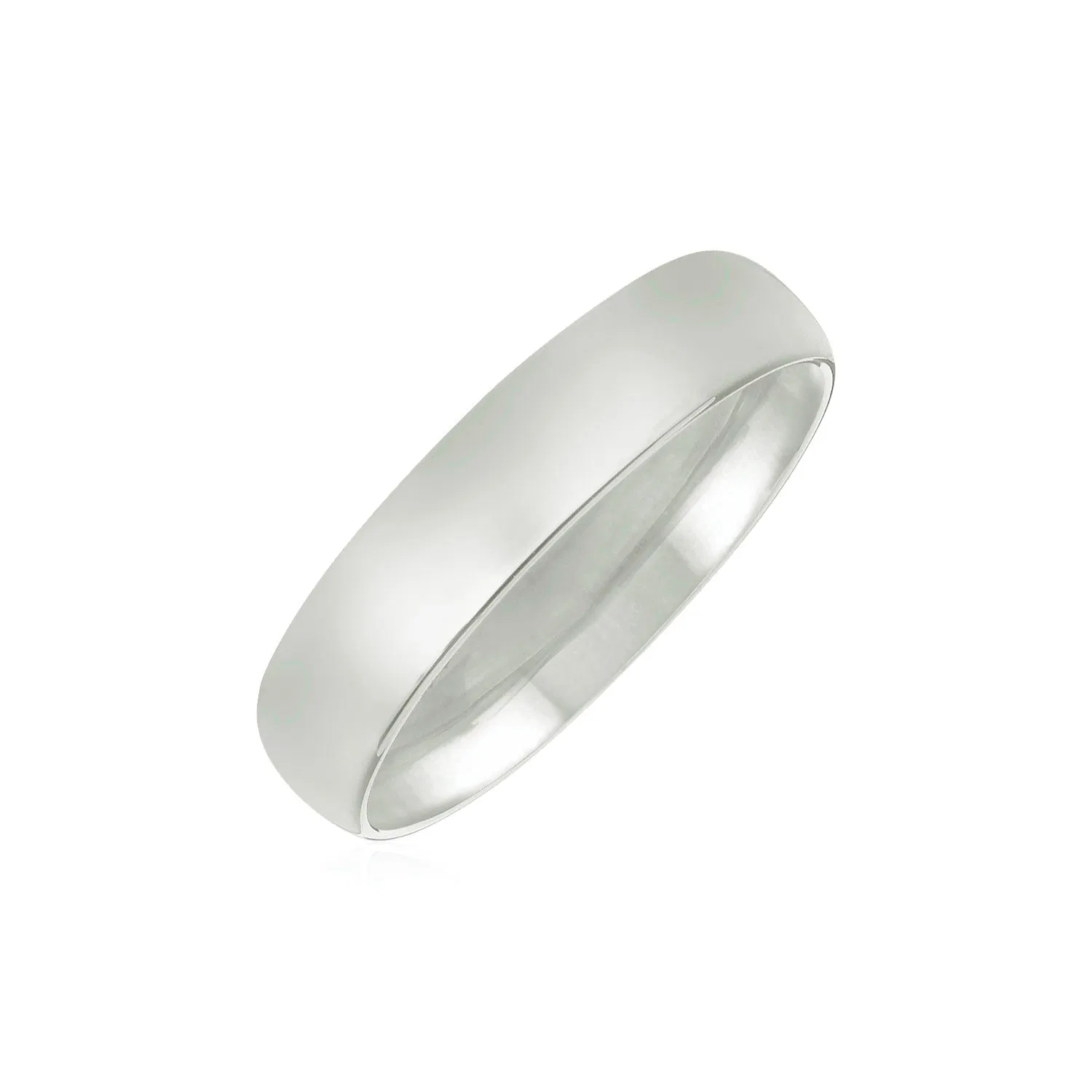 14 Karat Weißgold 5mm Comfort Fit Hochzeitsband