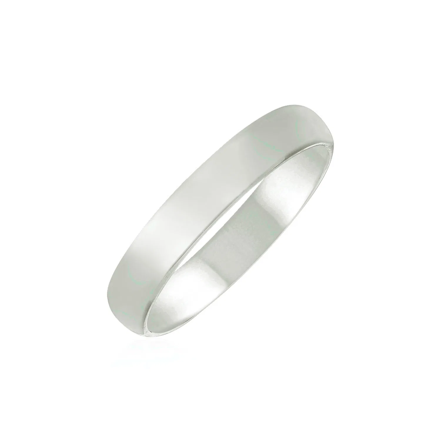 14 Karat Weißgold 4mm Comfort Fit Hochzeitsband