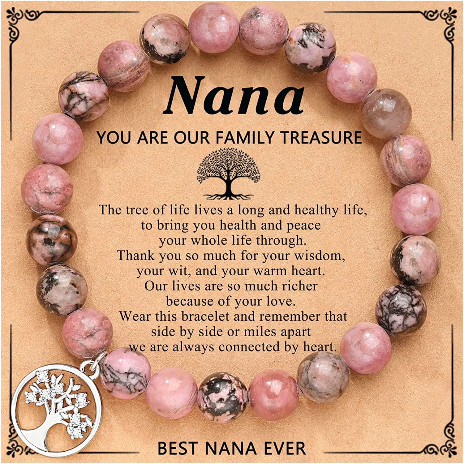 UNGENT DEM Baum des Lebens Armband Geschenke für Großmutter / Nana / Schwiegermutter / Bonus Mutter / Beste Mutter / Gigi / Mimi / Mutter des Bräutigams Geburtstag Weihnachten Hochzeit Muttertag Geschenk für Frauen