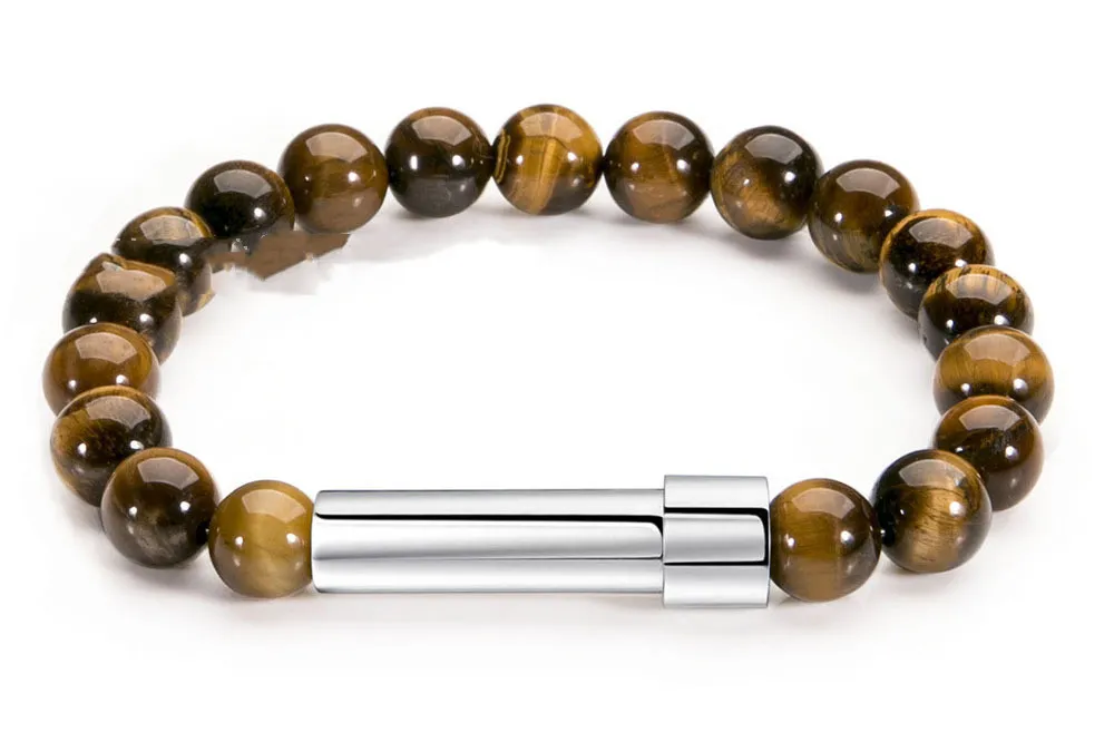 Natürliche Agate Tiger Eye Crystal Beads Perlen Armband