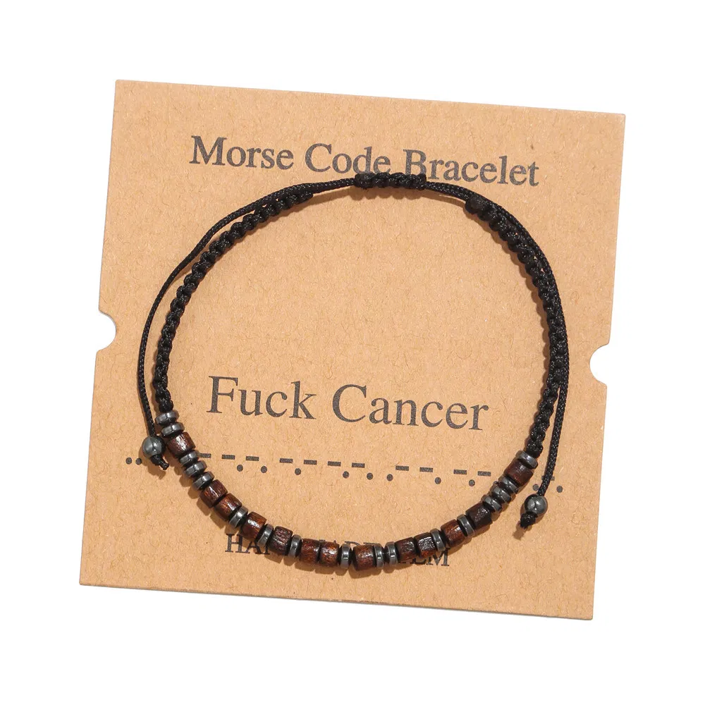 Morse Code alphanumerisches Paar Geflecht Armband