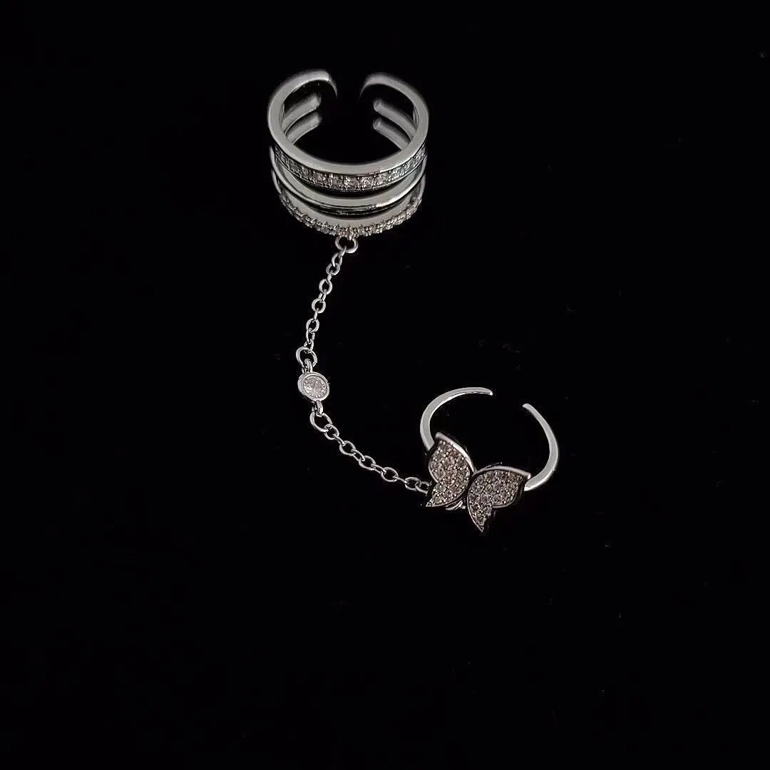 Net Rot Schmetterling Tassel Finger Ring-Sonderinteresse Design