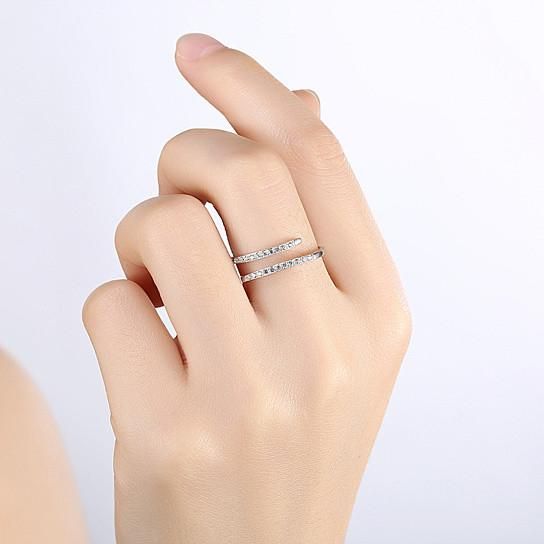 Barely There Ring im Pflaster Crystal Swirl