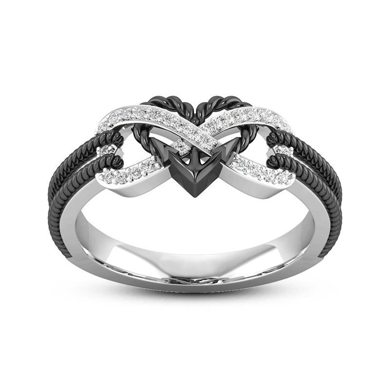 Herzring für Frauen; Rhinestones; Damen Mode Accessoires