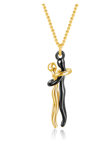 Schwarzer Schmuck einfache Temperament Schlüsselkette