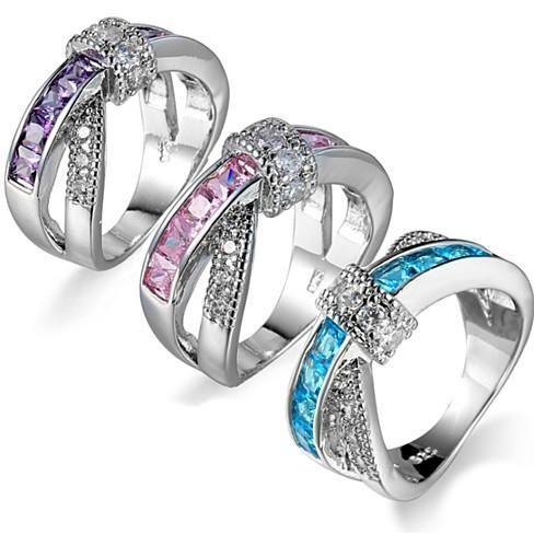You Cross My Mind Ring Diamant Kristalle in 3 schönen Farben