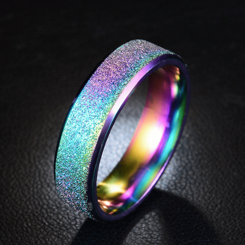 Neue Fantasy bunte Mode Schmuck Ring Männer und Frauen Titan Stahl Frost Ring