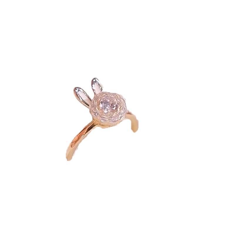 Rotation Zirkon Kaninchenring Licht und Luxus